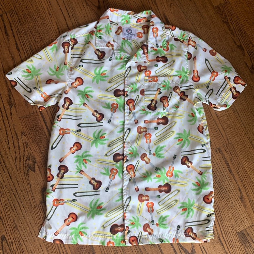 One Resolution Clothing Hawaiian Guitar AOP Button Down Shirt